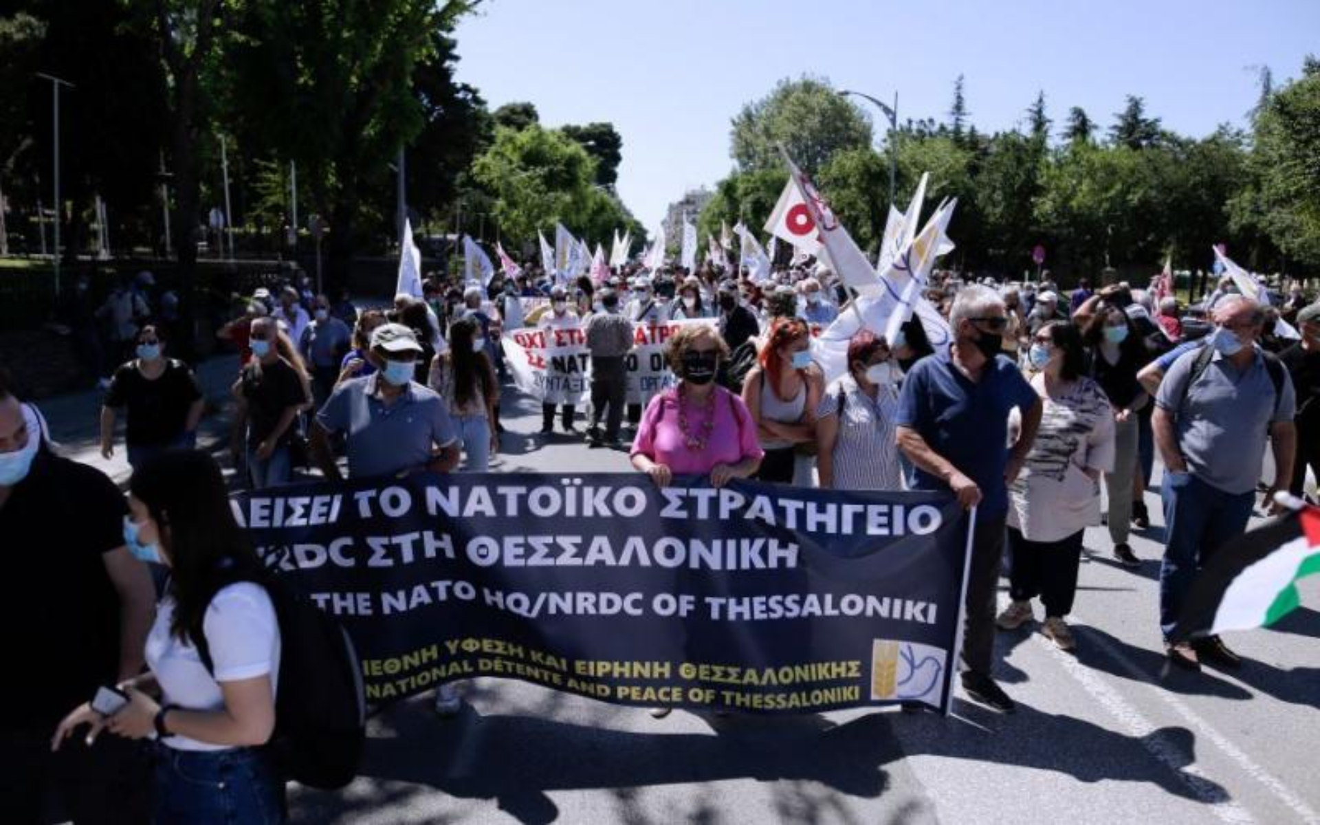 Θεσσαλονίκη: Αντιπολεμικό συλλαλητήριο αλληλεγγύης στην Παλαιστίνη