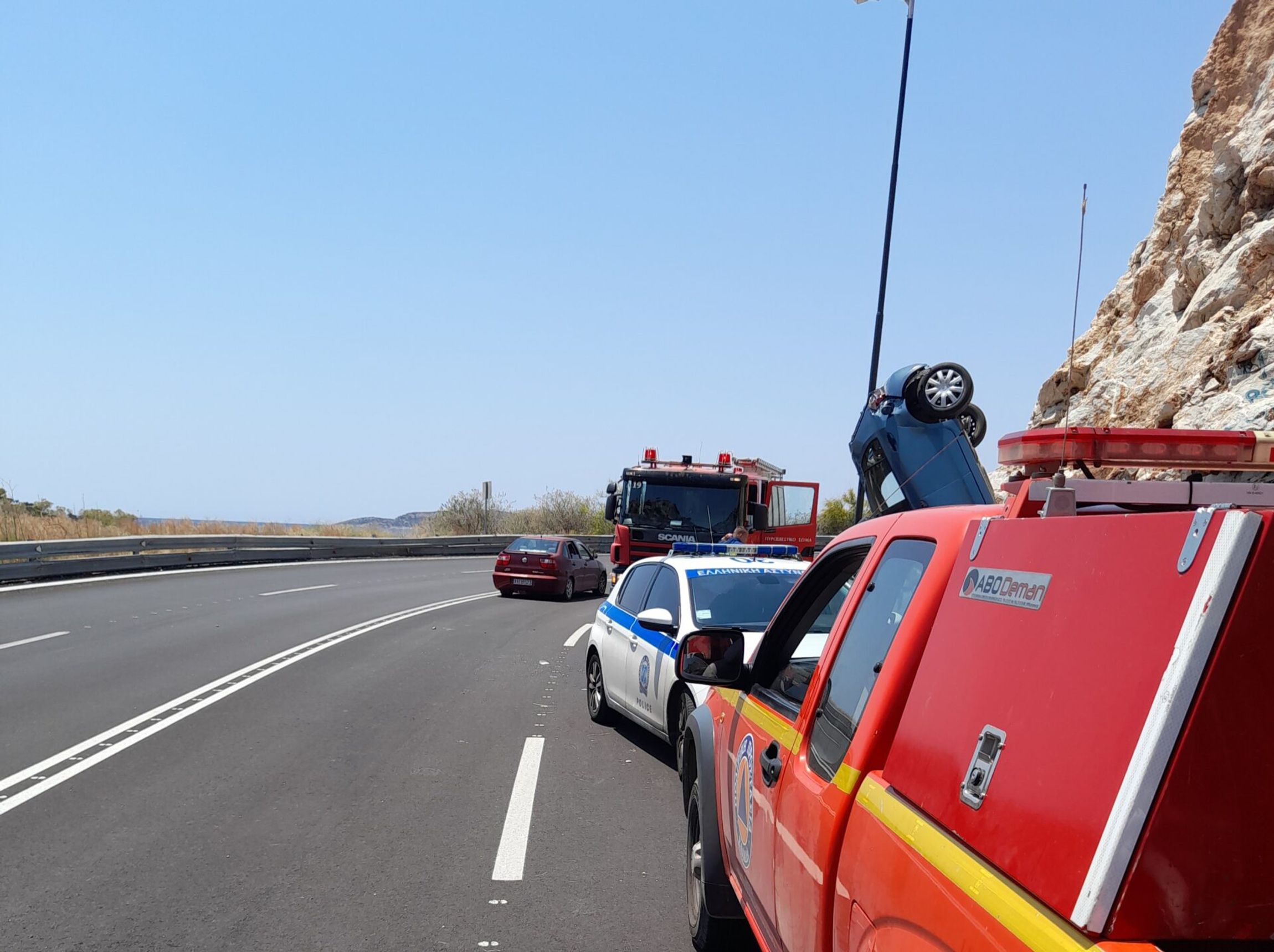 Τροχαίο στα Λιμανάκια στη Βουλιαγμένη