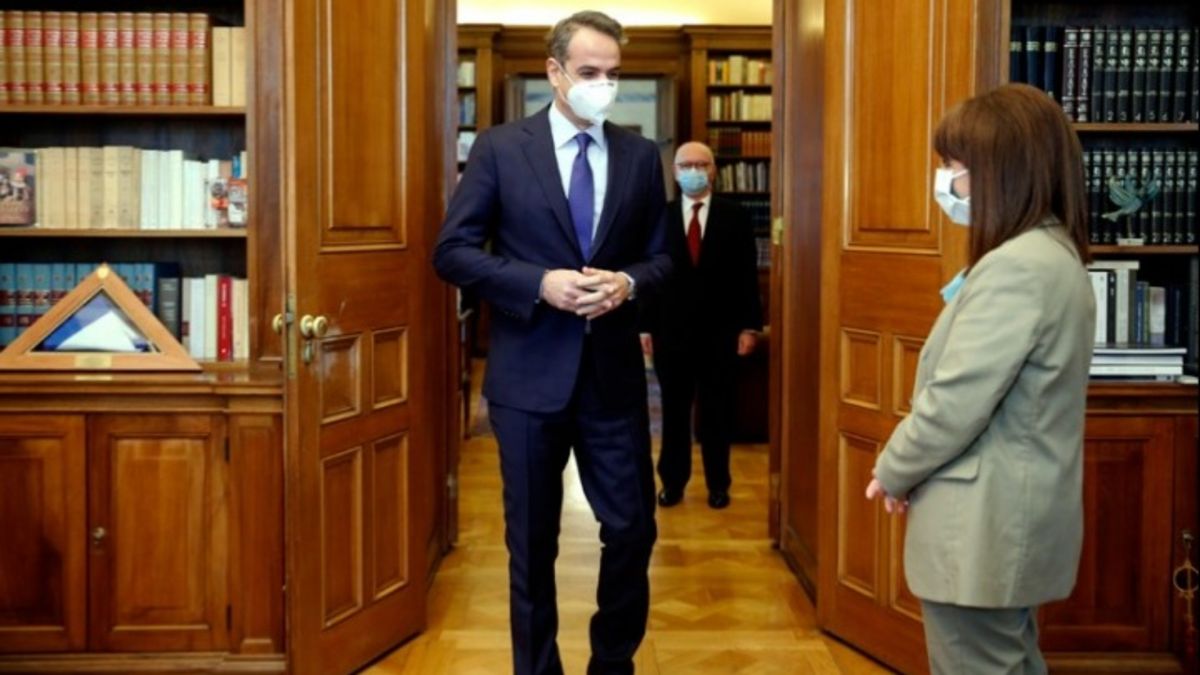 Κυριάκος Μητσοτάκης: Συνάντηση με την Κατερίνα Σακελλαροπούλου