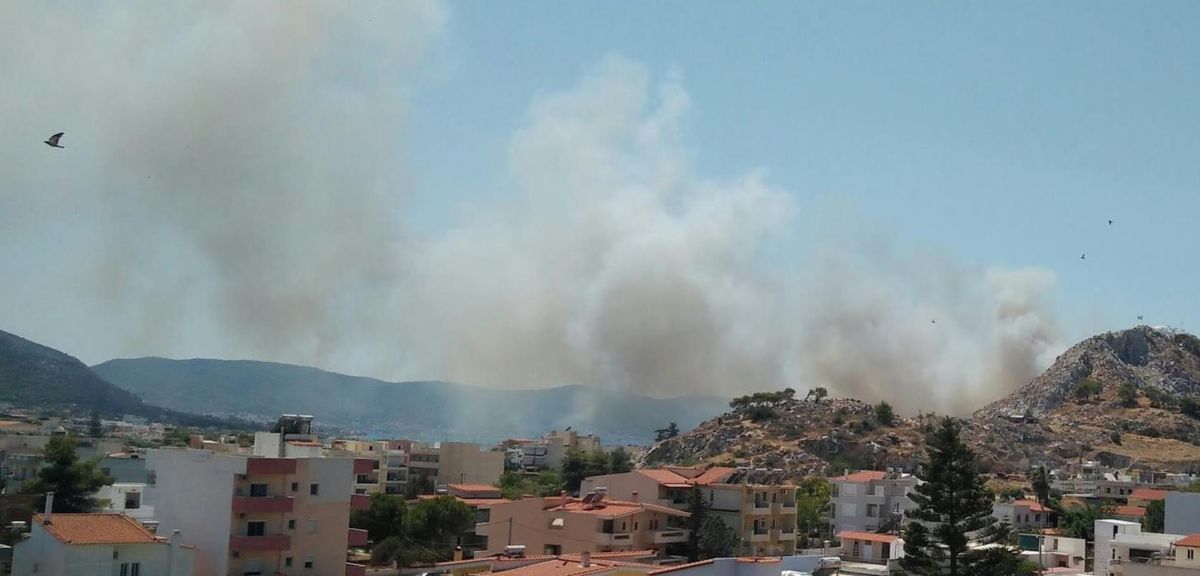 Φωτιά τώρα στη Σαλαμίνα