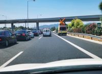 Αττική Οδός: Κομφούζιο από φλεγόμενο όχημα