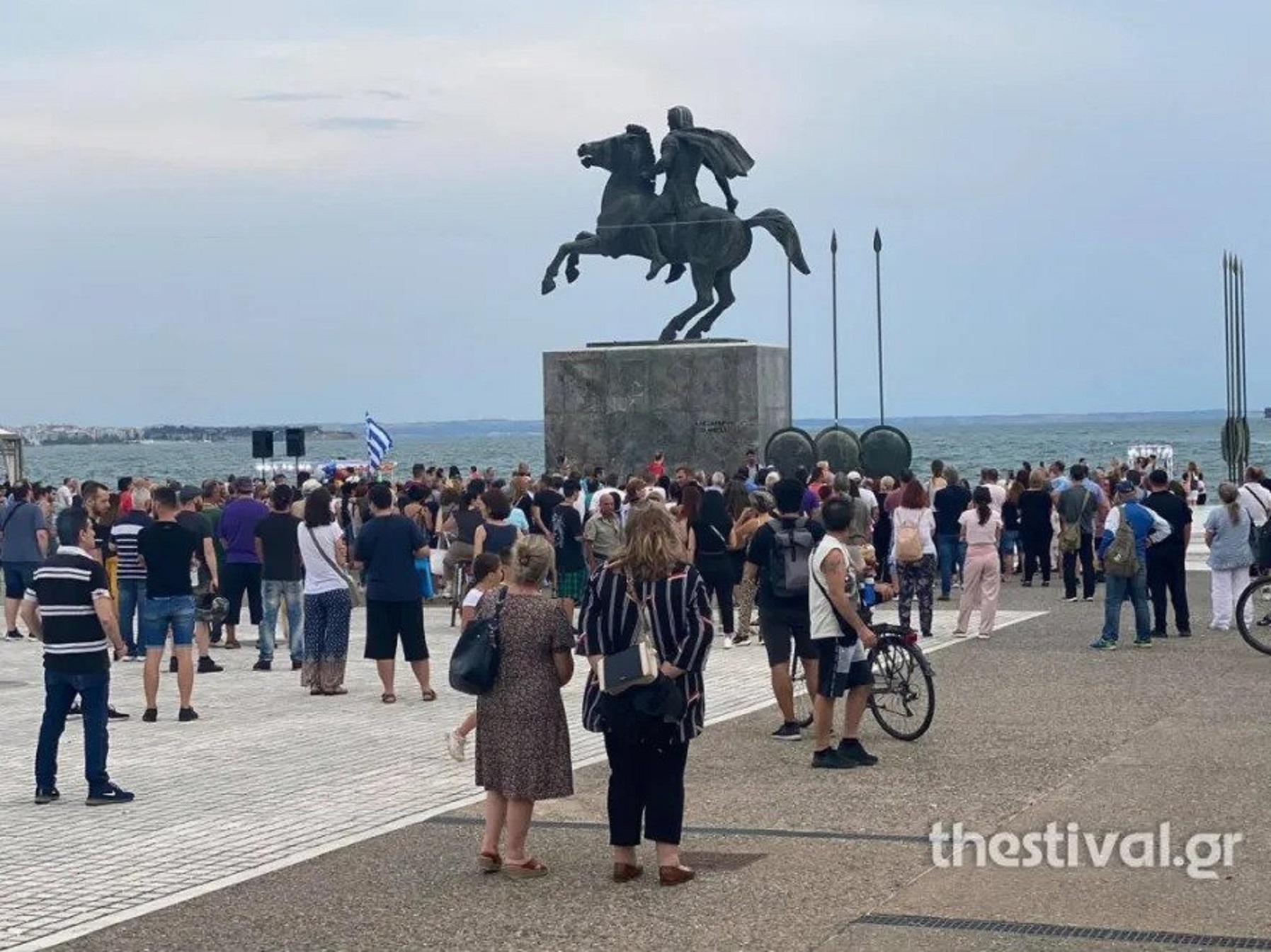 Θεσσαλονίκη: Συγκέντρωση αντιεμβολιαστών