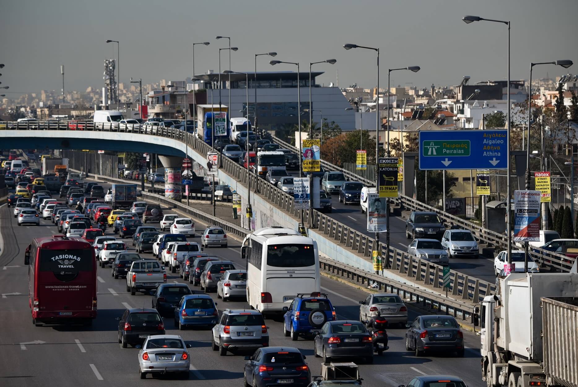 Κηφισός: Κυκλοφοριακό κομφούζιο λόγω μεγάλης καραμπόλας