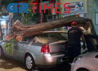 Θεσσαλονίκη: Δέντρο καταπλάκωσε αυτοκίνητο στο κέντρο της πόλης