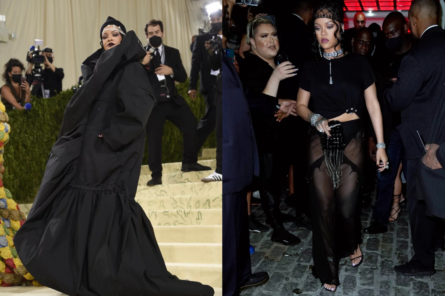Rihanna: Μέσα από το τεράστιο Balenciaga, διάφανη φούστα