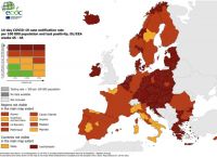Χάρτες ECDC: Παραμένει στο κόκκινο όλη η Ελλάδα Χάρτες ECDC: Παραμένει στο κόκκινο όλη η Ελλάδα