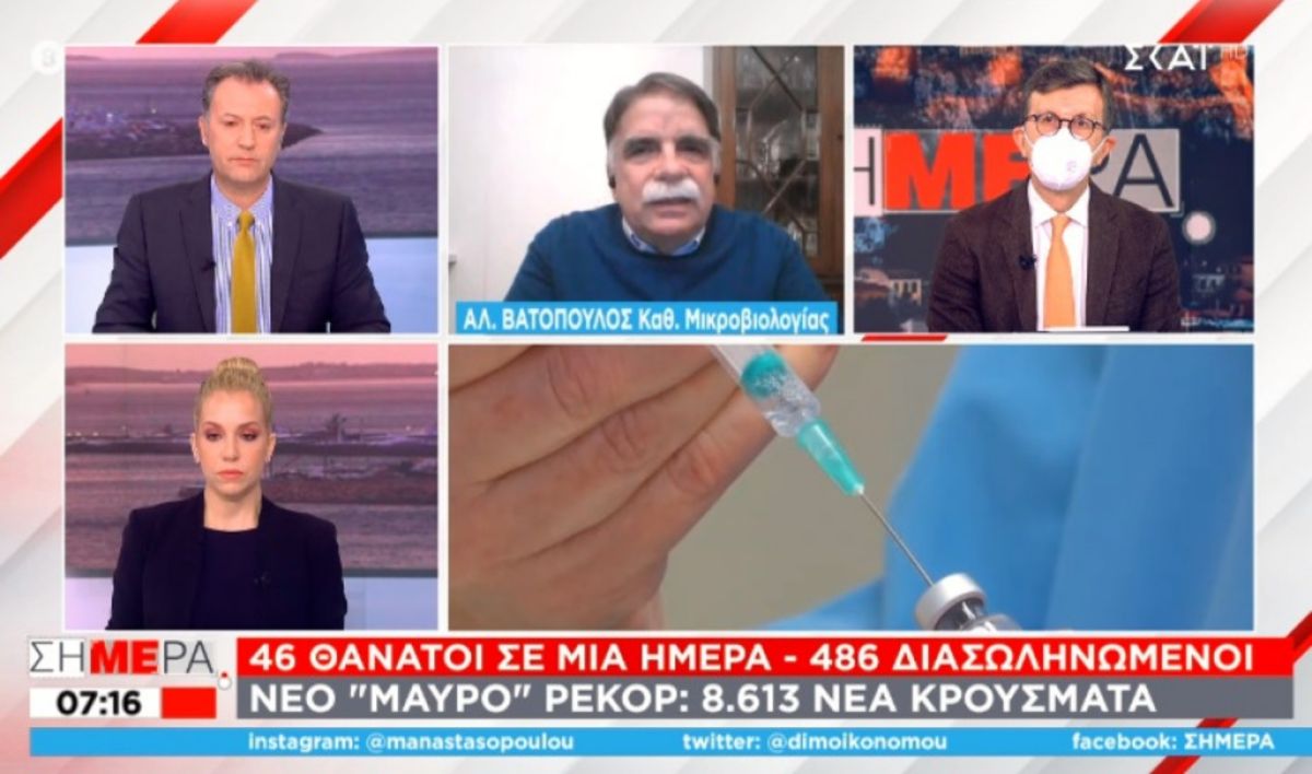Βατόπουλος: Μπορεί να χρειαστεί σειρά μέτρων – Γιατί είναι ύπουλος ο ιός