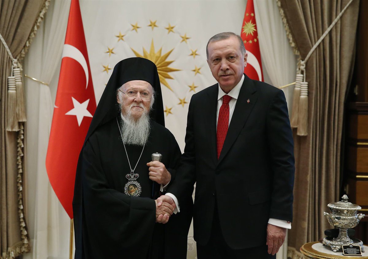 Ευχές Ερντογάν προς τον Οικουμενικό Πατριάρχη για ταχεία ανάρρωση