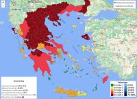 Επιδημιολογικός Χάρτης: Στο «βαθύ κόκκινο» η Λακωνία και ακόμη 25 περιοχές