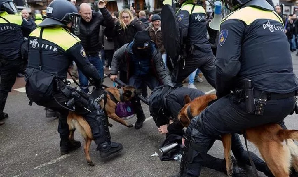 Άμστερνταμ: Άγριες συγκρούσεις διαδηλωτών – αστυνομίας για το lockdown