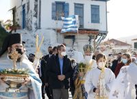 Κυριάκος Μητσοτάκης: Παρέστη στον Αγιασμό στον Άγιο Ευστράτιο