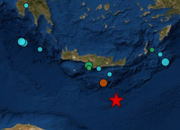 Σεισμός 4,3 βαθμών Ρίχτερ στον θαλάσσιο χώρο νότια της Κρήτης Σεισμός 4,3 βαθμών Ρίχτερ στον θαλάσσιο χώρο νότια της Κρήτης
