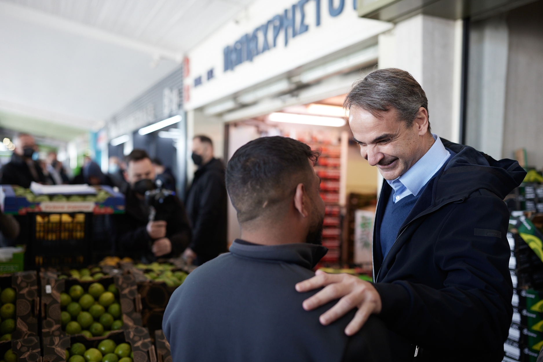 Κυριάκος Μητσοτάκης: Επίσκεψη στην κεντρική λαχαναγορά του Ρέντη