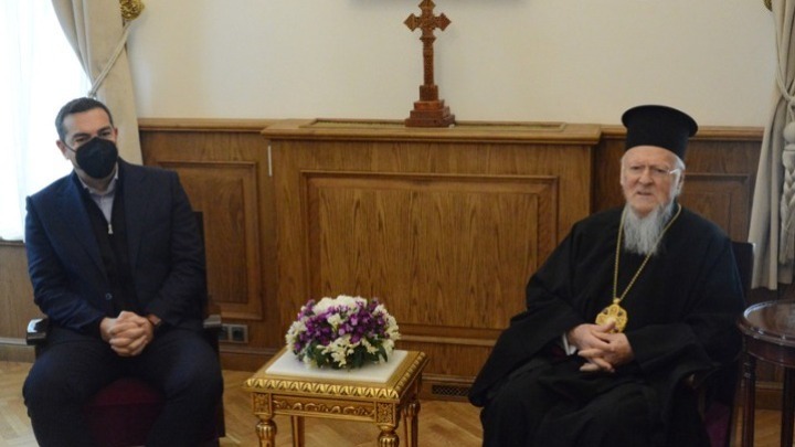 Alexis Tsipras meets with Ecumenical Patriarch Bartholomew