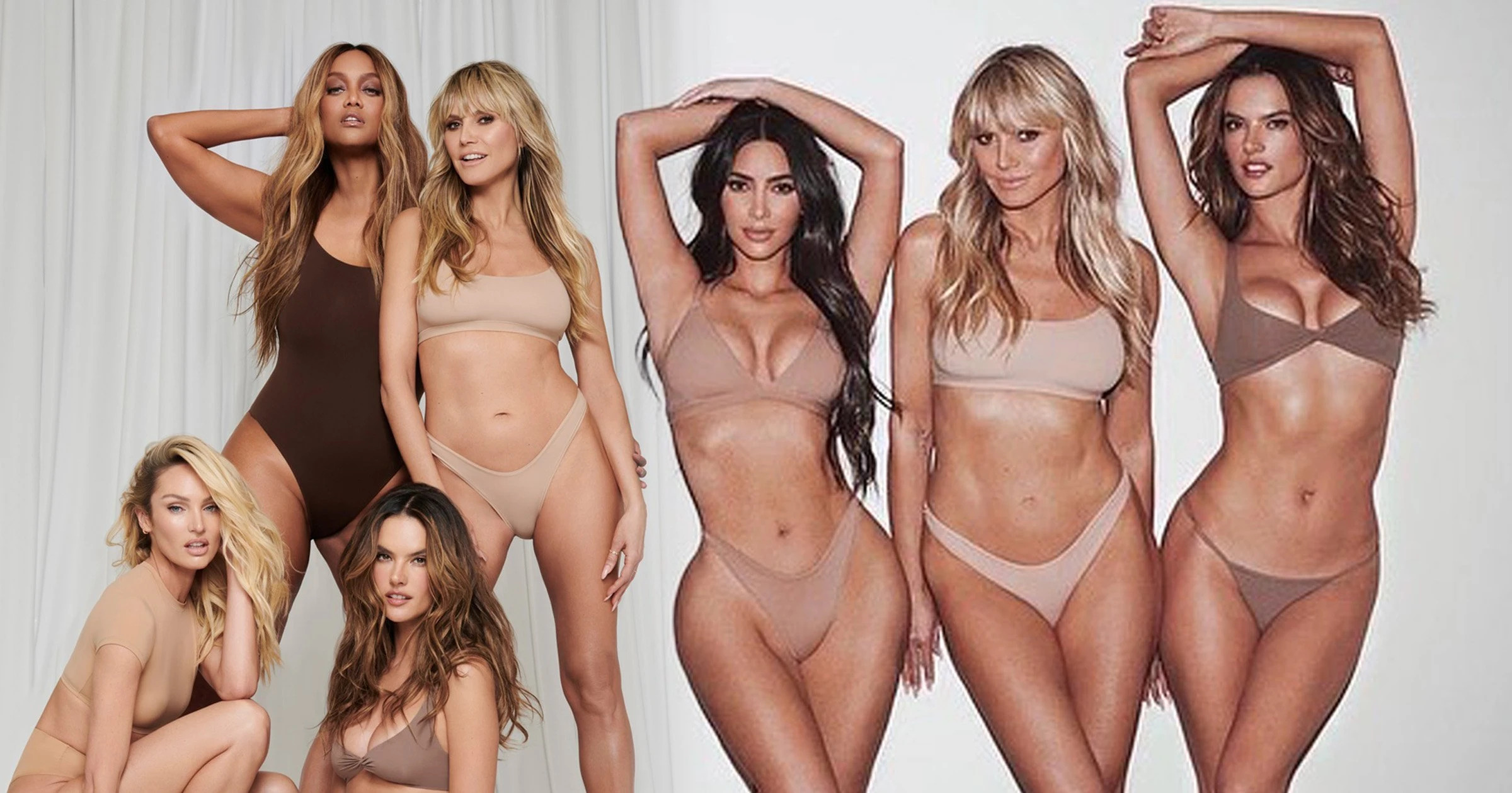 Heidi Klum,Tyra Banks, Alessandra Ambrosio,Candice Swanepoel πρωταγωνίστριες στην καμπάνια εσωρούχων της Kim