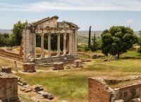 The East Roman (Byzantine) fortress of  Apollonia in Cyrenaica (modern Libya)