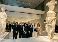 Alice Cooper, Rita Wilson, Desmond Child and Sakis Rouvas at the Acropolis Museum ahead of the big concert Alice Cooper, Rita Wilson, Desmond Child and Sakis Rouvas at the Acropolis Museum ahead of the big concert