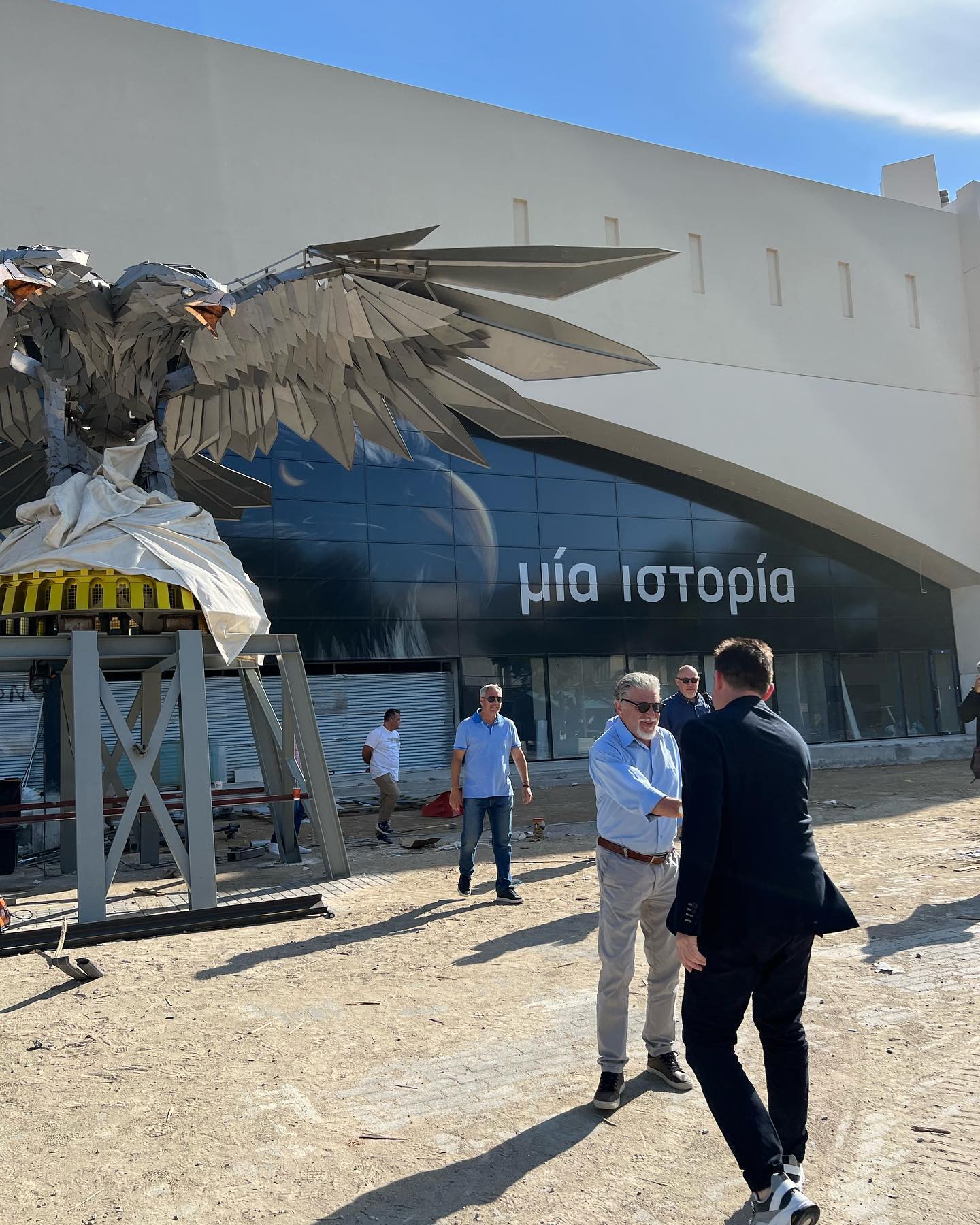 ΑΕΚ: Στο “OPAP Arena” o Πέτσας – Επιθεώρησε τα έργα κατασκευής του γηπέδου [pics]