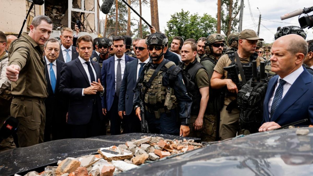 Ουκρανία: Μακρόν, Σολτς, Ντράγκι και Γιοχάνες βρέθηκαν στο Ιρπίν