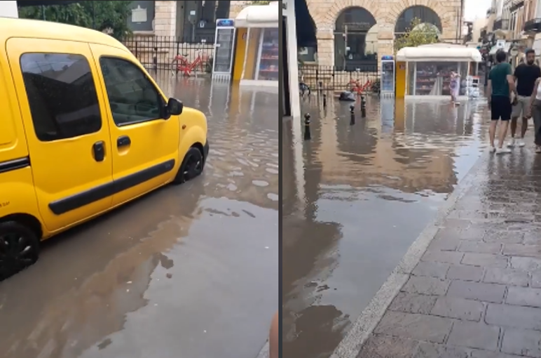 Κακοκαιρία: Ισχυρή καταιγίδα έπληξε το Ρέθυμνο – Πλημμύρισαν δρόμοι