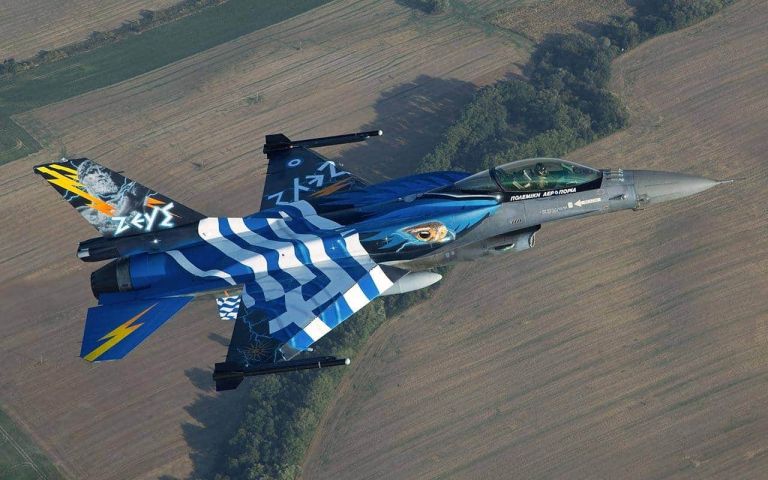 Greek F-16 Jet fighters nearly collides with a paraglider