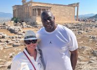 Magic Johnson in Zakynthos with Samuel L. Jackson and LL Cool J Magic Johnson in Zakynthos with Samuel L. Jackson and LL Cool J