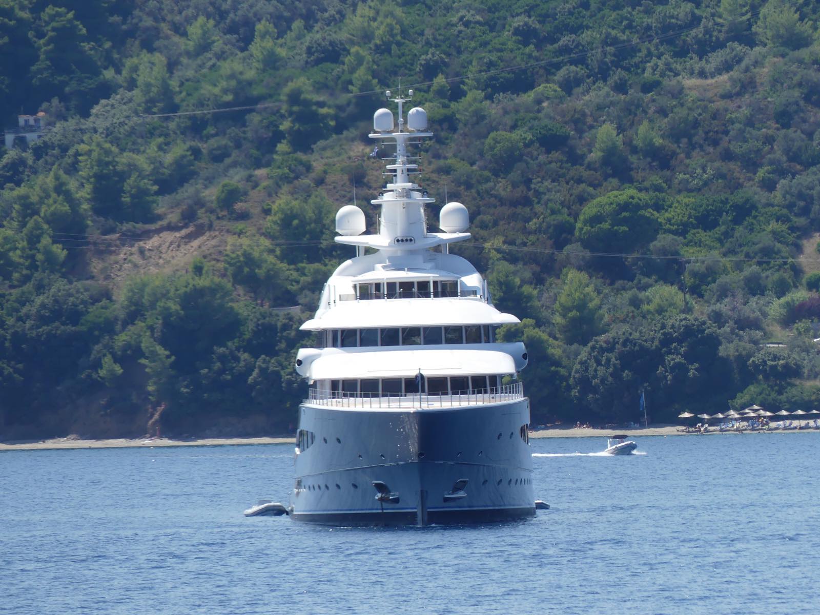 The ultra-luxurious yacht owned by Mexican tycoon Alberto Baillères is in Skiathos