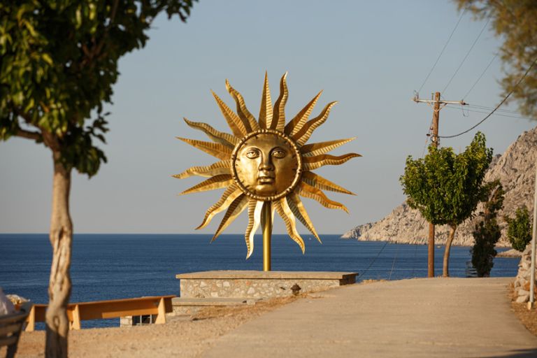 Greek God Apollo Shines Over Hydra