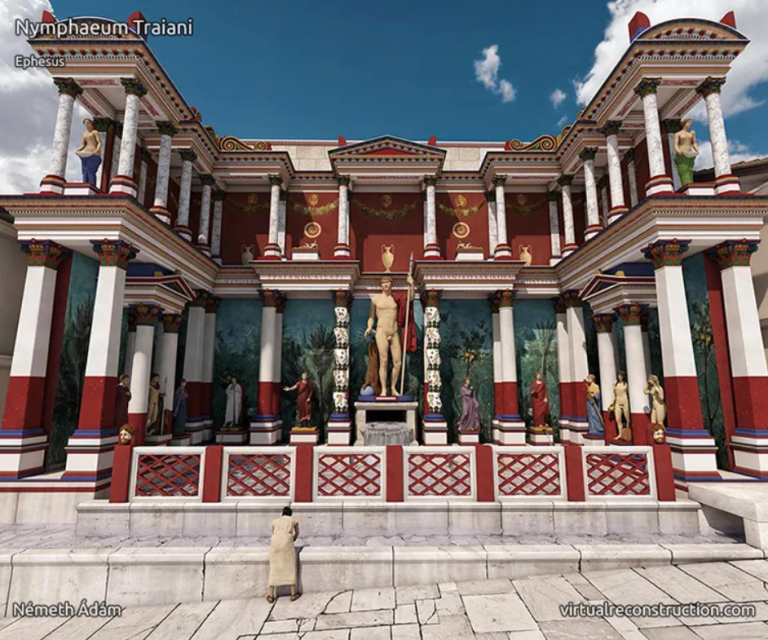 Virtual reconstruction of the Curetes street in Ephesus, Ancient Greece