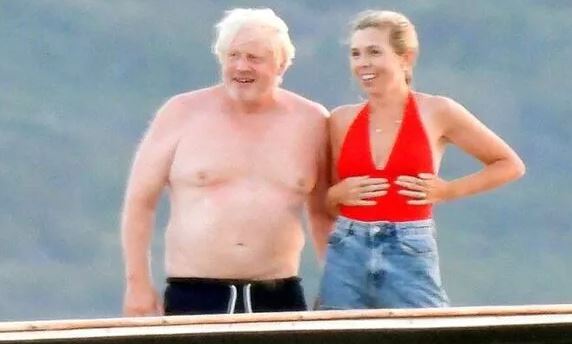 Boris and Carrie Greece holiday PICTURES: PM and wife soak up sun on boat trip