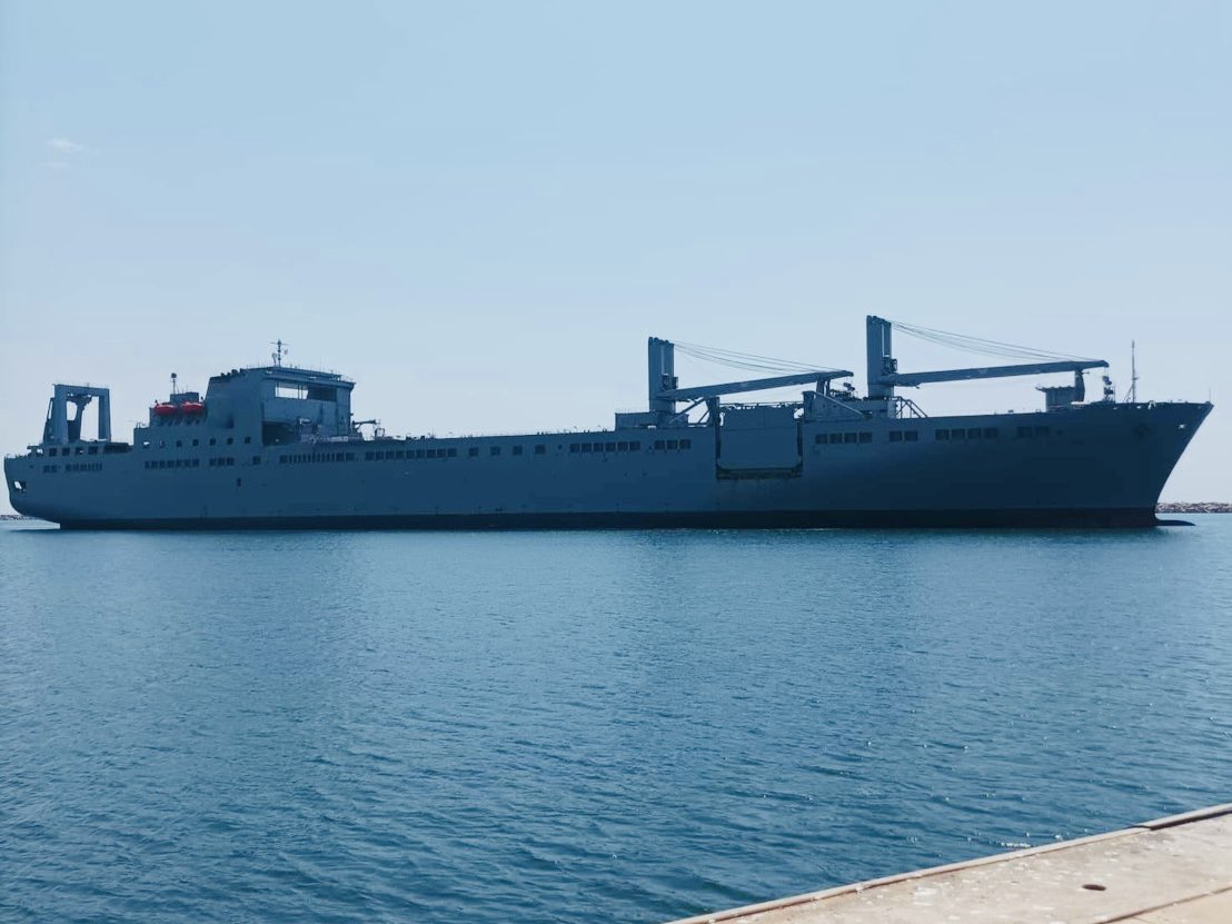 The largest ship ever to arrive at Alexandroupolis is American and is 290 meters long