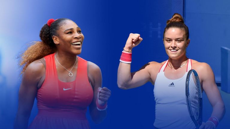 Serena Williams and Maria Sakkari practised together at the US open