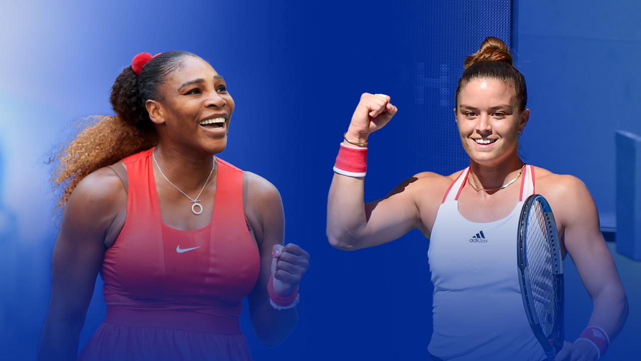 Serena Williams and Maria Sakkari practised together at the US open