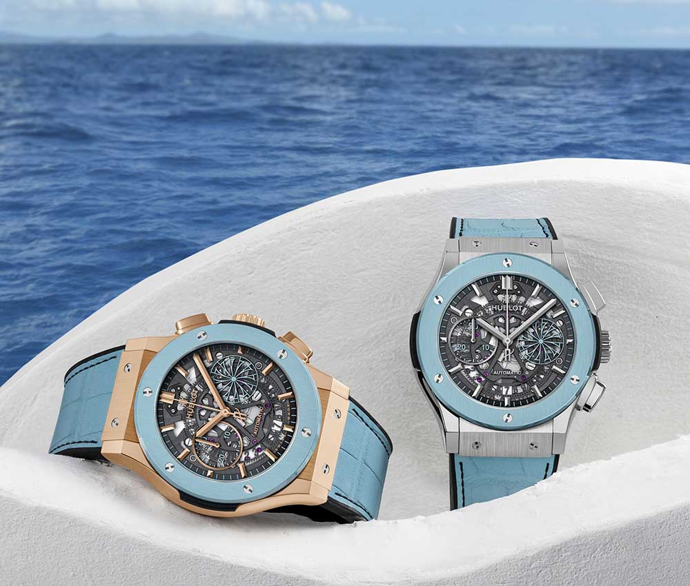 Μια νέα σειρά ρολογιών κυκλοφορεί η Hublot με άρωμα Μύκονο και Σαντορίνη