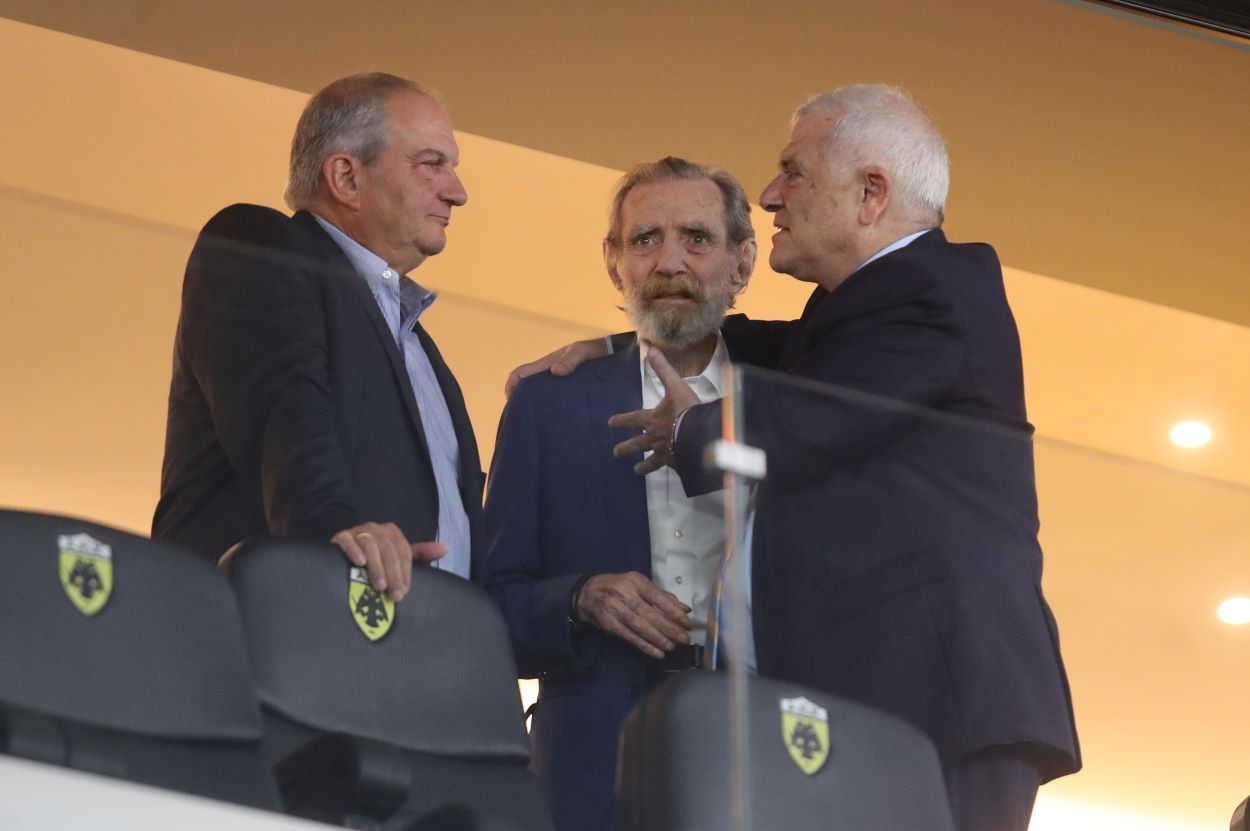 Κώστας Καραμανλής και Γιώργος Βαρδινογιάννης στην OPAP ARENA