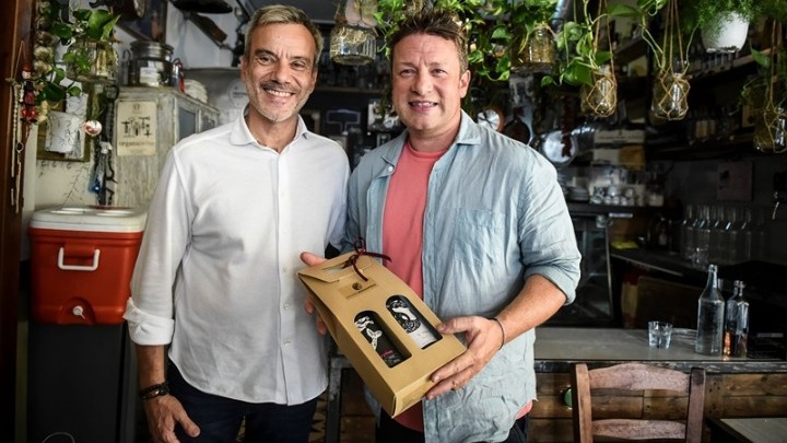 Chef Jamie Oliver in Thessaloniki for TV production