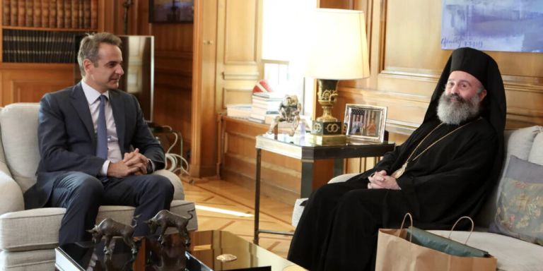 Archbishop Makarios of Australia met with the Prime Minister Kyriakos Mitsotakis