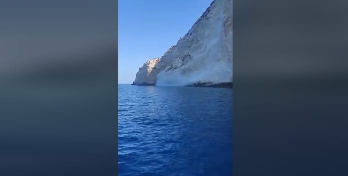 Ζάκυνθος: Αποκολλήθηκε μέρος από τον κόλπο στο Ναυάγιο [vid]