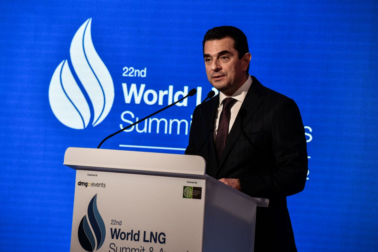 Σκρέκας – 22o Παγκόσμιο Συνέδριο LNG: Δεν θα ησυχάσουμε μέχρι να πετύχουμε το πλαφόν στο φυσικό αέριο
