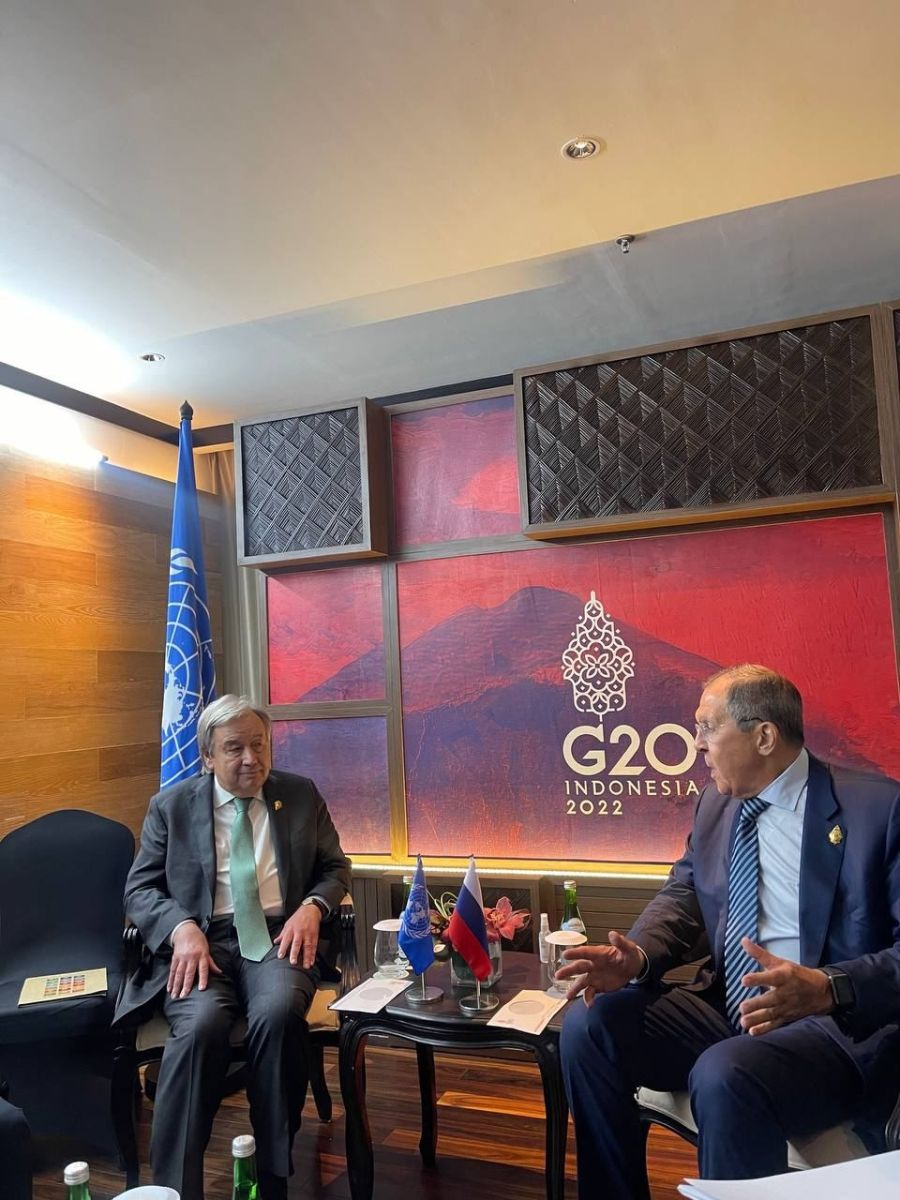 G20: Συνάντηση Λαβρόφ με τον γ.γ. του ΟΗΕ Αντόνιο Γκουτέρες