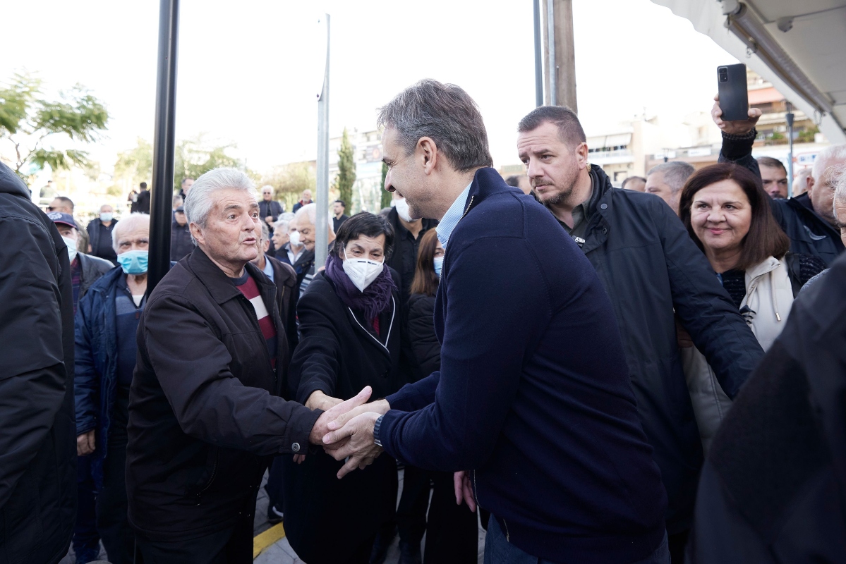 Μητσοτάκης από Κορυδαλλό: Στόχος της δεύτερης τετραετίας καλύτεροι μισθοί
