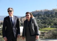 Blinken wraps up visit in Athens with tour of Agora, meeting of EMAK rescuers