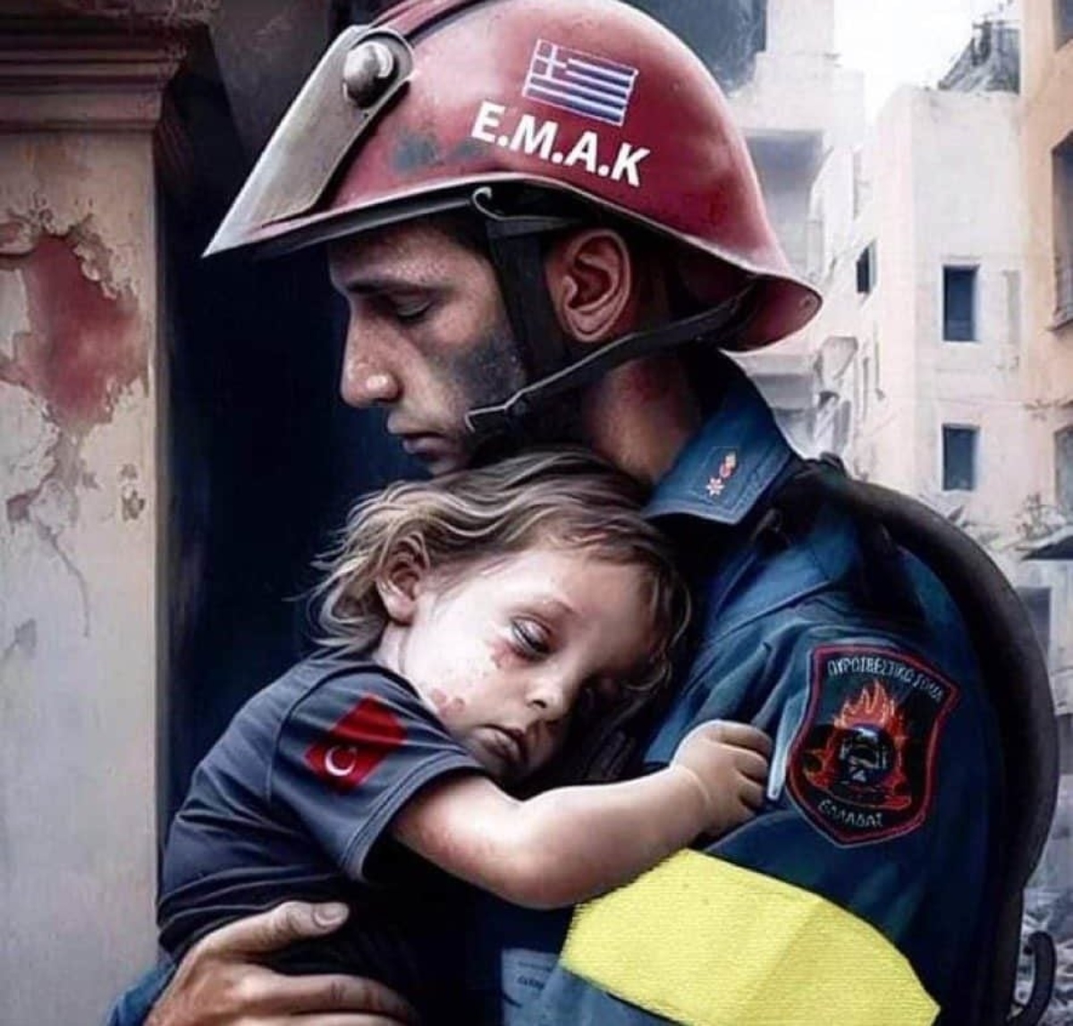 Madonna Posts Image of Greek Firefighter Rescuing Infant Earthquake Victim in Turkey
