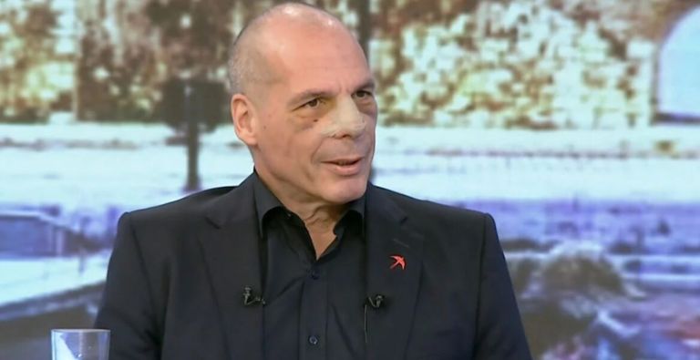 Varoufakis made his first appearance since the vicious attack in Exarchia