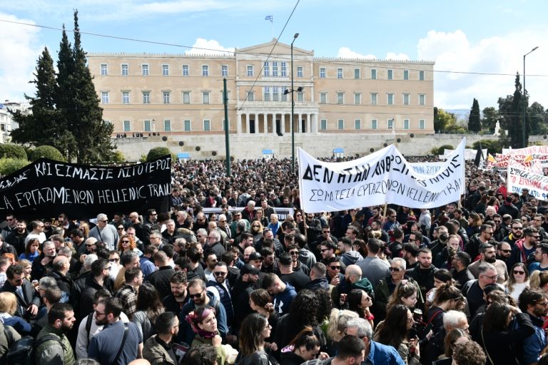 Protest over rail disaster turns violent in central Athens