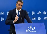 PM Mitsotakis speaks at open public gathering in the north Athenian suburb of Maroussi