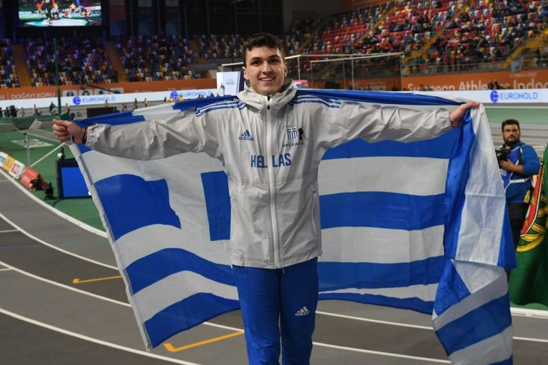 Greece’s Andrikopoulos Wins Silver Medal at European Indoor Athletics Championships