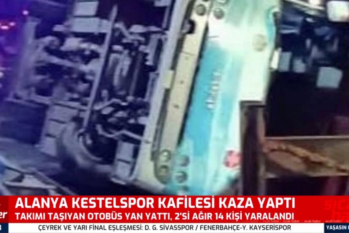 Τουρκία: Το πούλμαν της Αλάνια Κεστέλσπορ ανατράπηκε, σε σοβαρή κατάσταση δύο παίκτες
