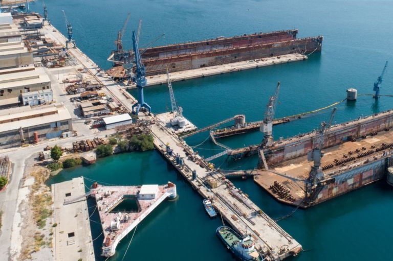 Elefsina shipyard is being restored to full capacity docking and repair work