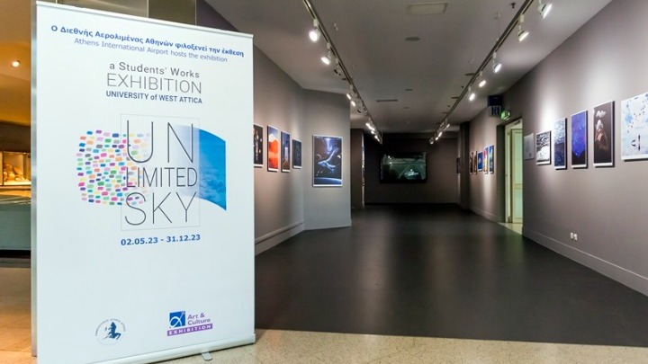 Exhibition showcases West Attica U. student art work at Athens International Airport